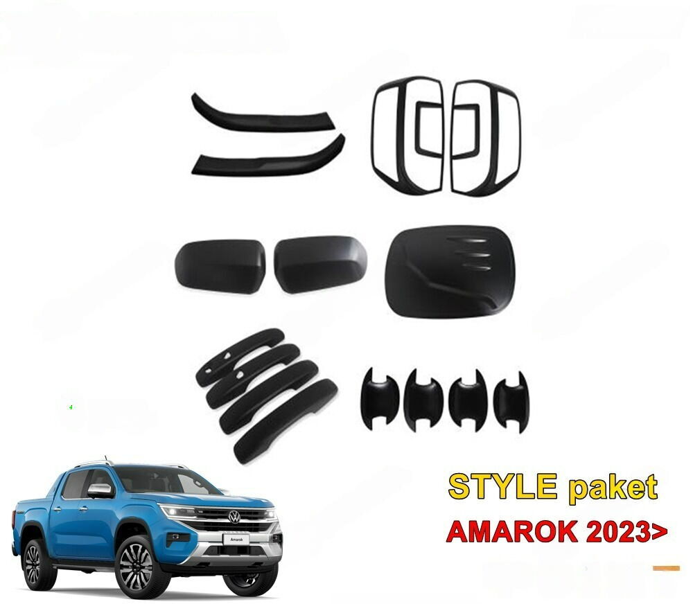 Volkswagen Amarok 2023+ Style Paket Siyah Aksesuar Kaplama Seti