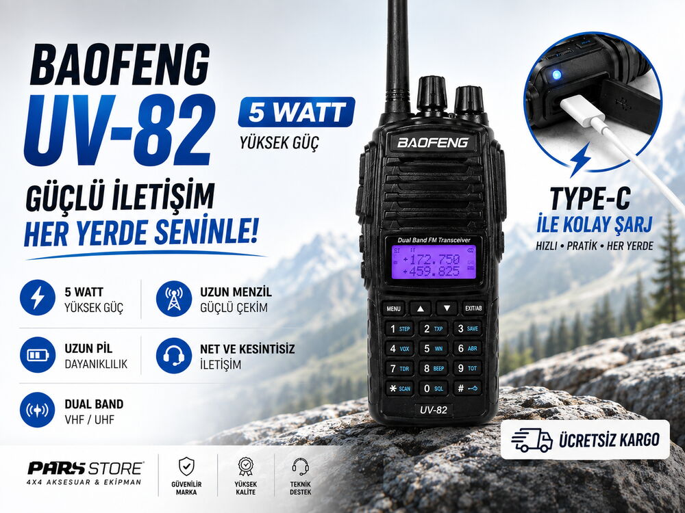 BAOFENG UV82 TYPE-C EL TELSİZİ
