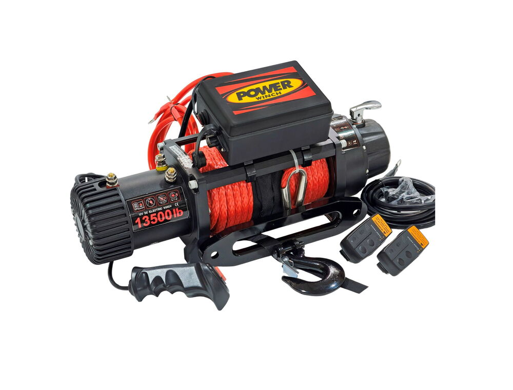 Power 13500 LB Sentetik Kırmızı Halatlı Vinç