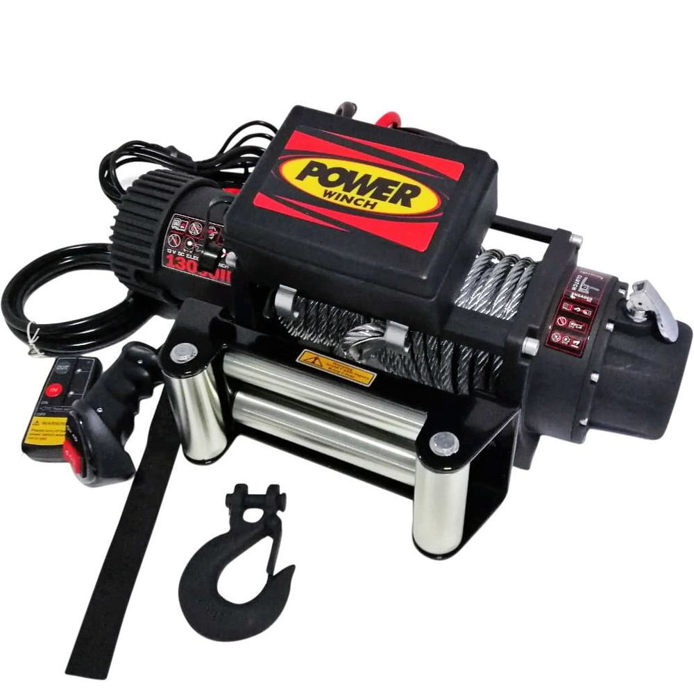 Power 13500 lb Çelik Halatlı Vinç 24v