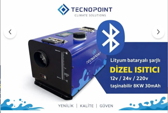Tecnopoint Akülü 8Kw Taşınabilir Dizel Seyyar Isıtıcı Webasto