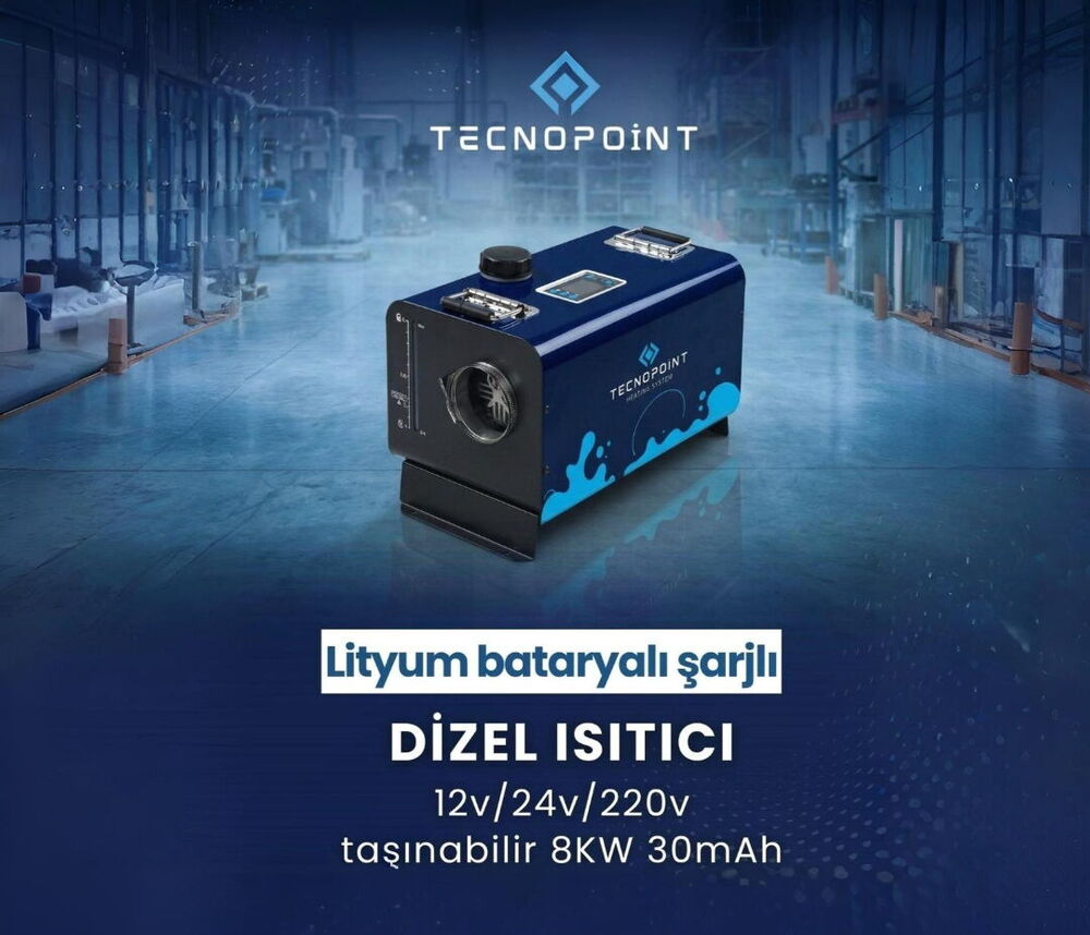 Tecnopoint Akülü 8Kw Taşınabilir Dizel Seyyar Isıtıcı Webasto