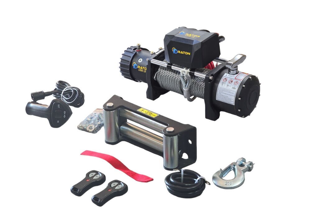Draton 13500 Lb Çelik Halat Vinç 12v