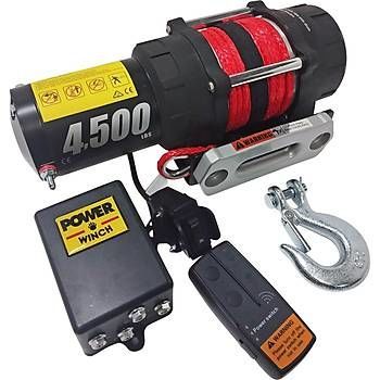 Power 4500 lb ATV/UTV Vinç Sentetik Halatlı