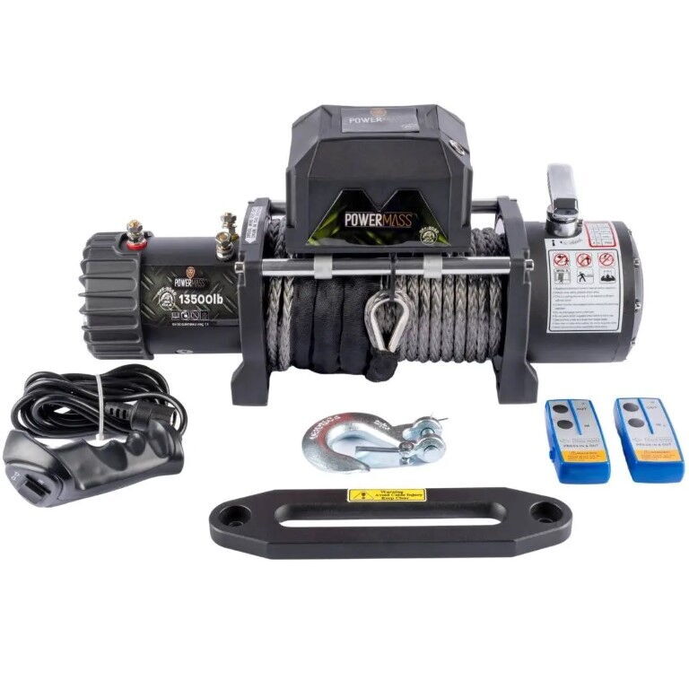 POWERMASS 13500 Sentetik Halatlı Vinç (Siyah)