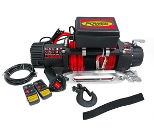 POWER 13000 LB Sentetik Halatlı Vinç REDBLACK