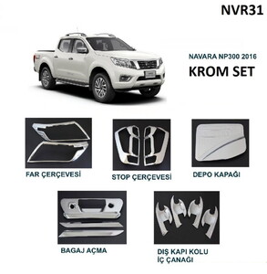 Nissan Navara NP300 2016+ Krom Aksesuar Seti 5 Parça