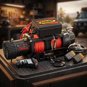  Power 13500 LB Sentetik Kırmızı Halatlı Vinç