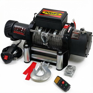 Power 20000 Lb Çelik Halatlı Vinç 24V
