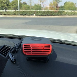 12V Araç Içi Cam Buğu Çözücü Mini Isıtıcı Fan KIRMIZI