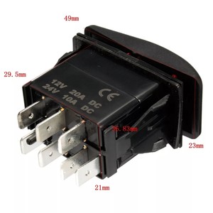  Vinç Düğme İLERİ - GERİ Rocker Switch IŞIKLI