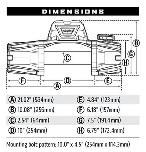  Warn VR EVO 12 12000 LB Vinç WV 103254