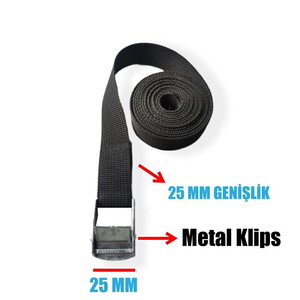 Metal Sıkıştırmalı Strap Perlon 200 cm