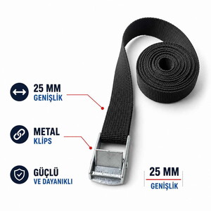 Metal Sıkıştırmalı Strap Perlon 200 cm