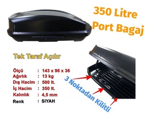  350 Litre Port Bagaj - SİYAH