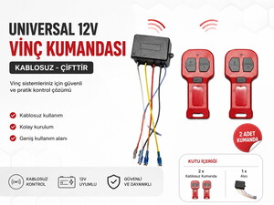 Universal Vinç Kumandası Kablosuz Çifttir