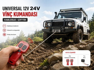  Universal Vinç Kumandası Kablosuz Çifttir 12/24v