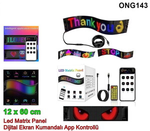 Led Matrix Panel Dijital Kayar Rgb Ekran 12 x 60 CM