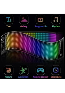  Led Matrix Panel Dijital Kayar Rgb Ekran 12 x 60 CM